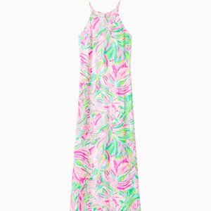 Lilly Pulitzer L Margot Maxi Croc My World NWT